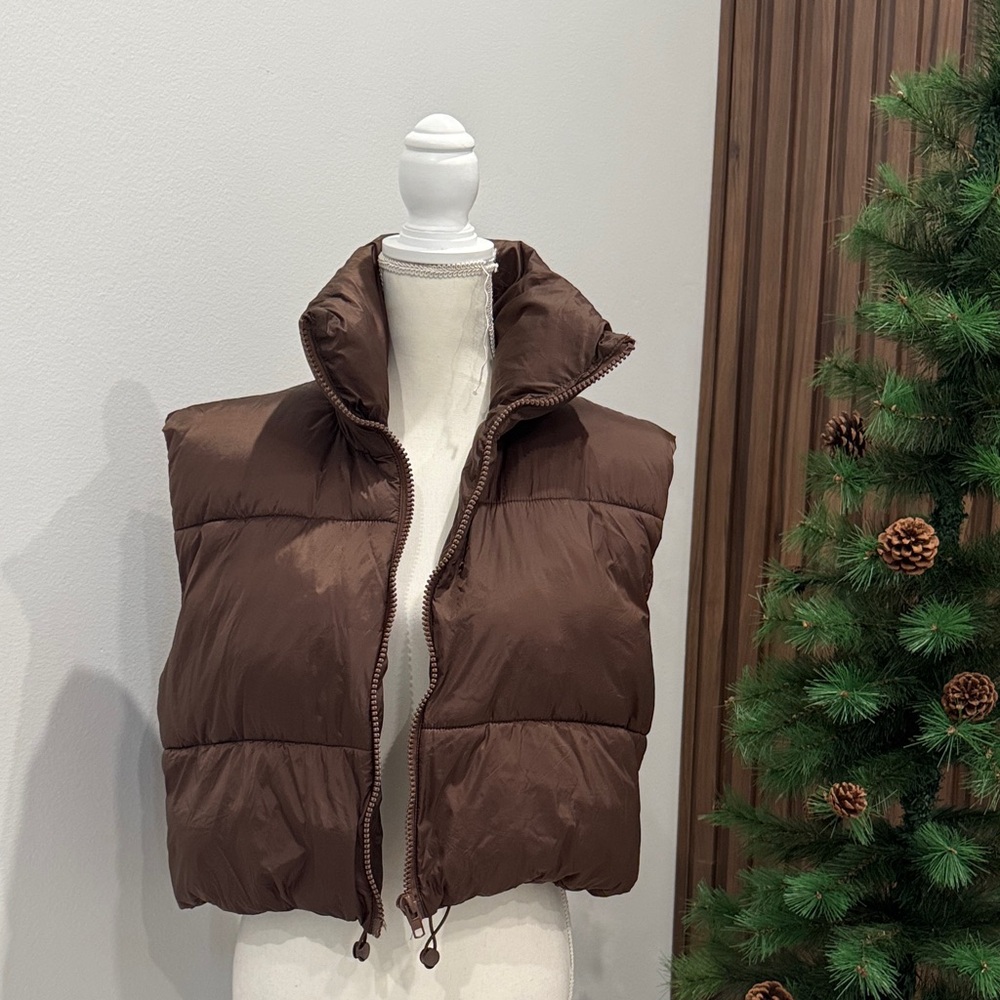 Brown Puffer Vest size 8